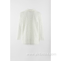 Outerwear in white texture fabric